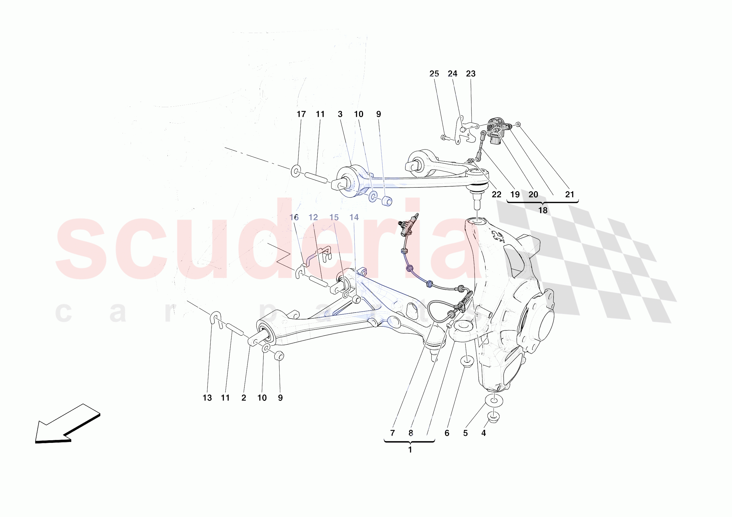 FRONT SUSPENSION - ARMS of Ferrari Ferrari SF90 XX Stradale USA