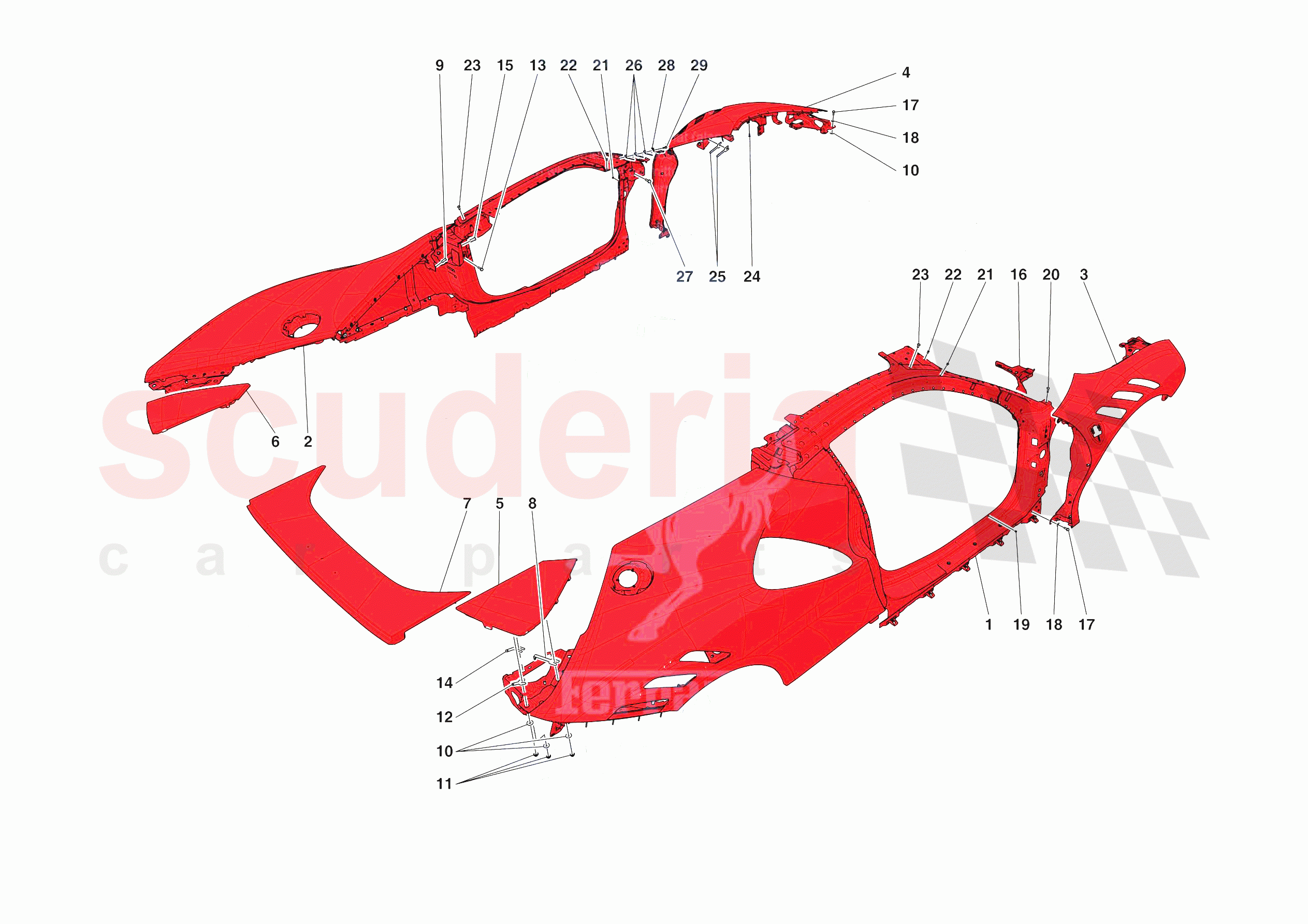 LATERAL OUTER BODYSHELL of Ferrari Ferrari SF90 XX Stradale USA
