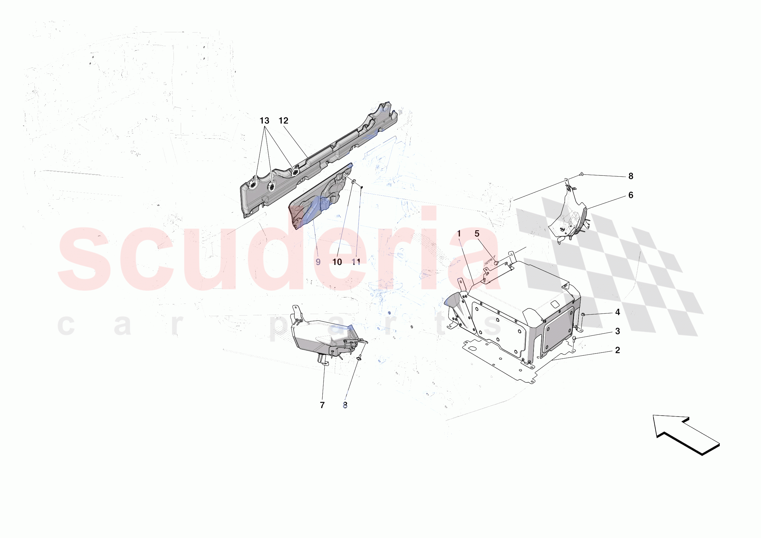 ENGINE COMPARTMENT INSULATION of Ferrari Ferrari SF90 XX Stradale USA