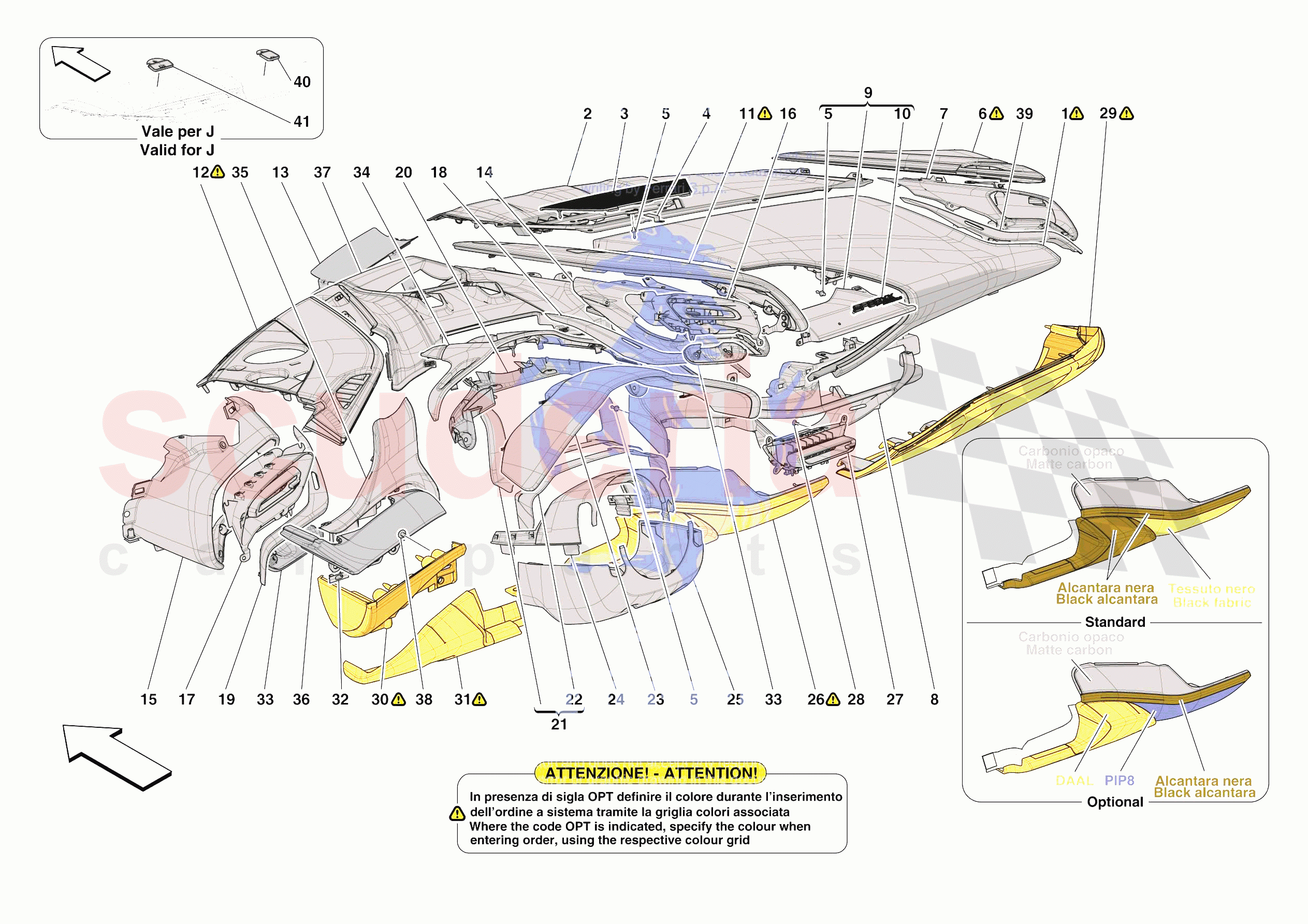 DASHBOARD - TRIM -NOT FOR RHD- of Ferrari Ferrari SF90 XX Stradale USA