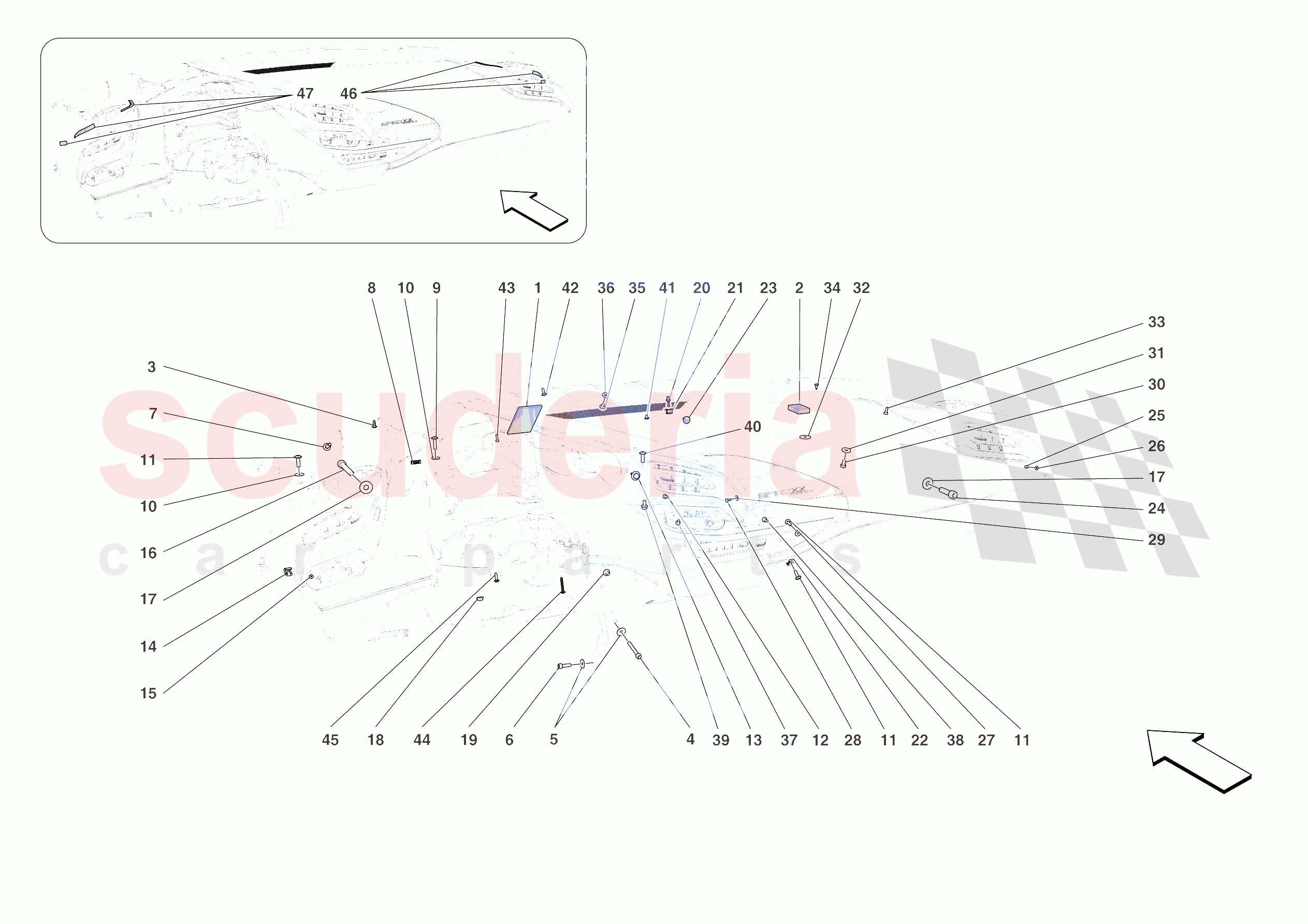 DASHBOARD - FASTENERS of Ferrari Ferrari SF90 XX Stradale USA