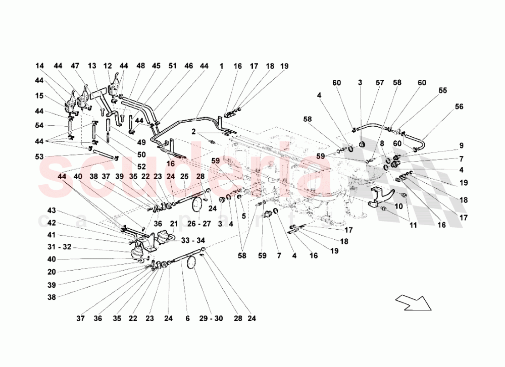 Intake Manifold 3 of Lamborghini Lamborghini Murcielago LP640