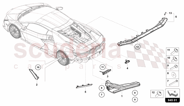 LIGHTS WITH TURN SIGNAL, BRAKE AND TAIL LIGHTS, REFLECTOR of Lamborghini Lamborghini Revuelto Coupe