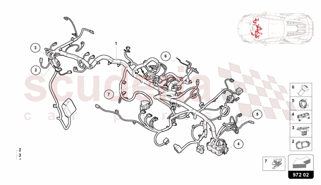 SET FOR DASH PANEL DASHBOARD HARNESS of Lamborghini Lamborghini Revuelto Coupe