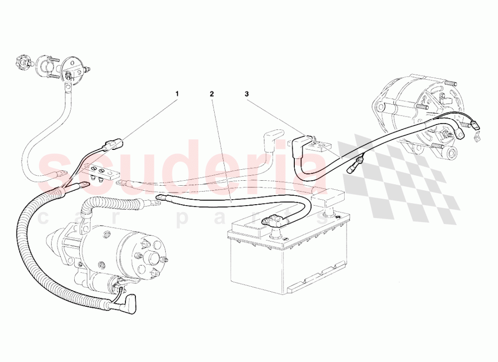 Electrical System (Valid for R.H.D. Version - April 1994) 2 of Lamborghini Lamborghini Diablo VT (1993-1998)