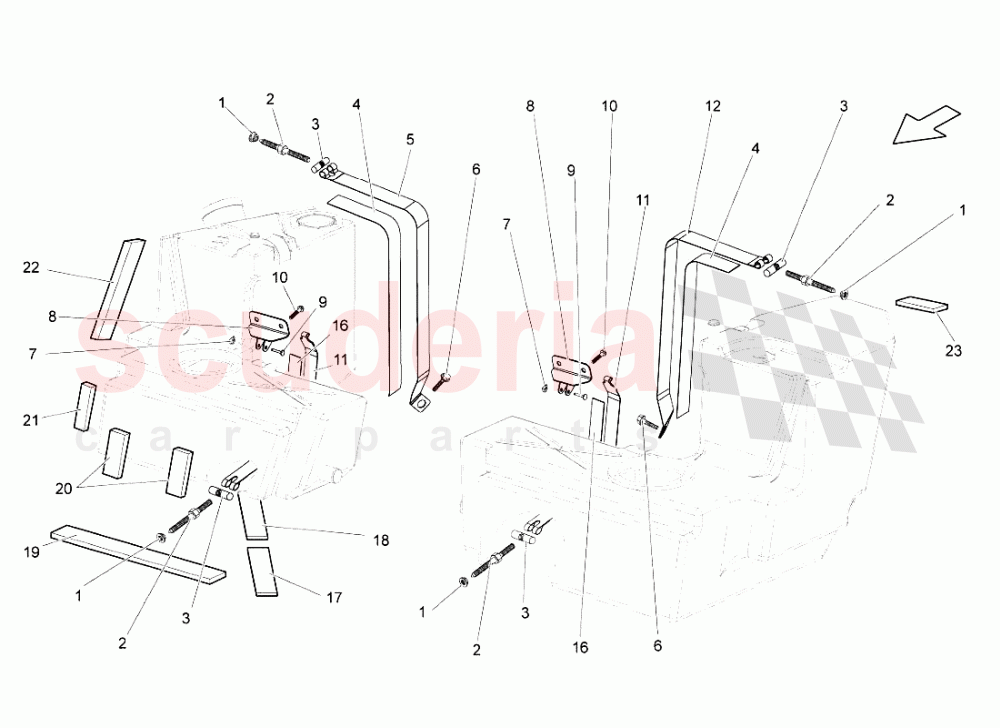 Implantations Tanks of Lamborghini Lamborghini Gallardo (2008)