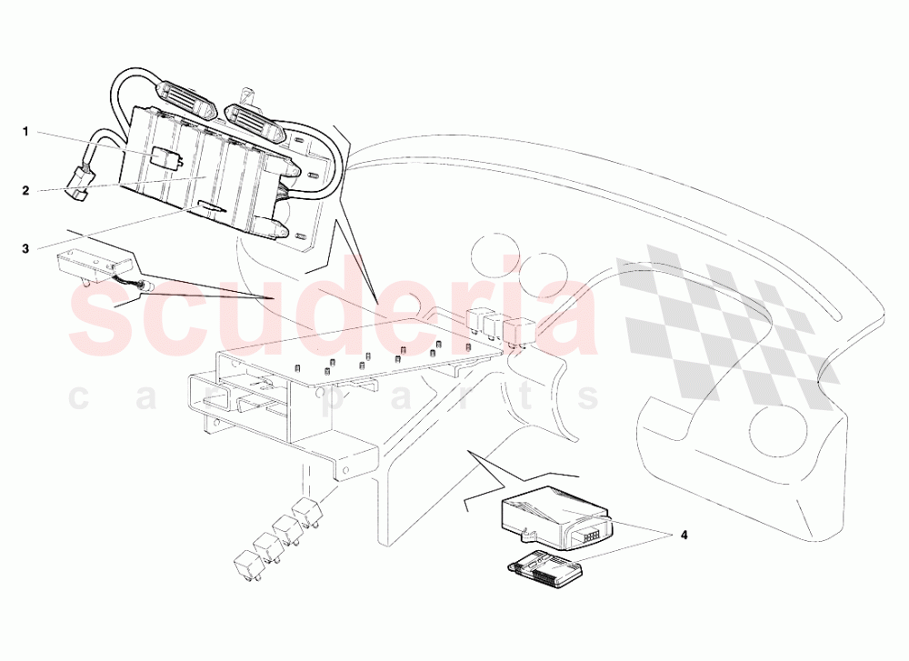 Electrical System (Valid for R.H.D. Version - January 1995) 3 of Lamborghini Lamborghini Diablo SE30 (1993-1995)