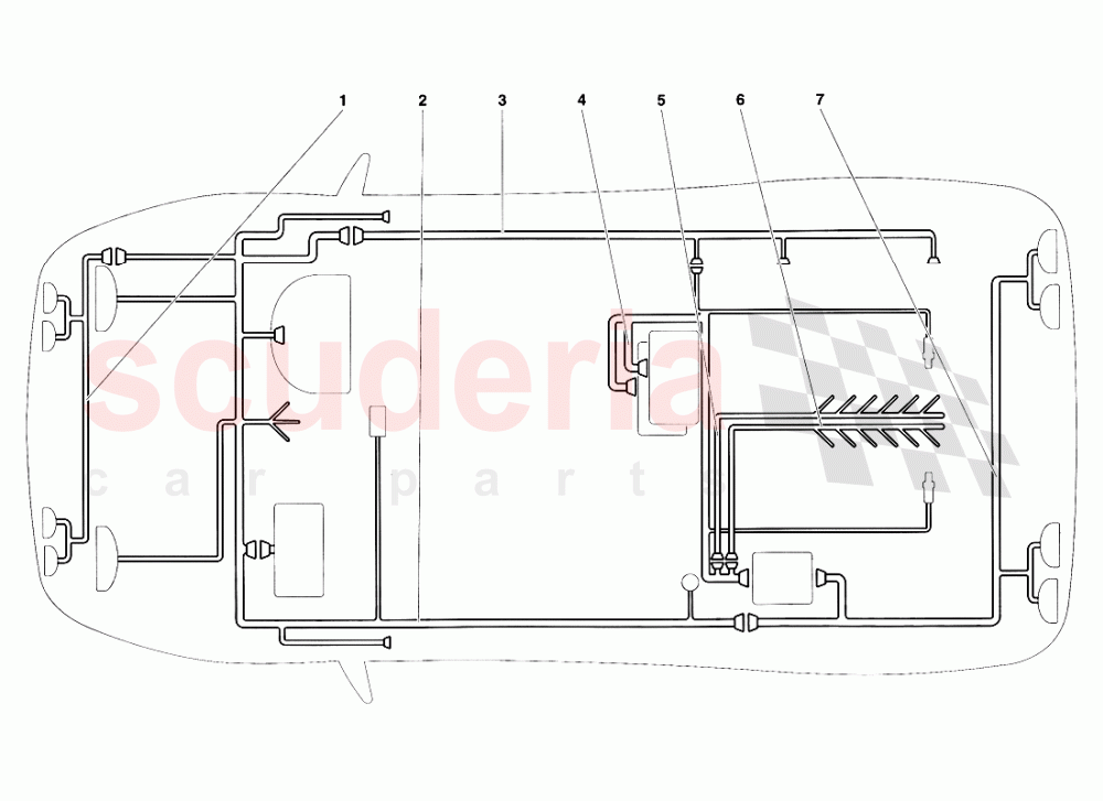 Electrical System (Valid for R.H.D. - March 1997) 1 of Lamborghini Lamborghini Diablo SV (1995-1997)