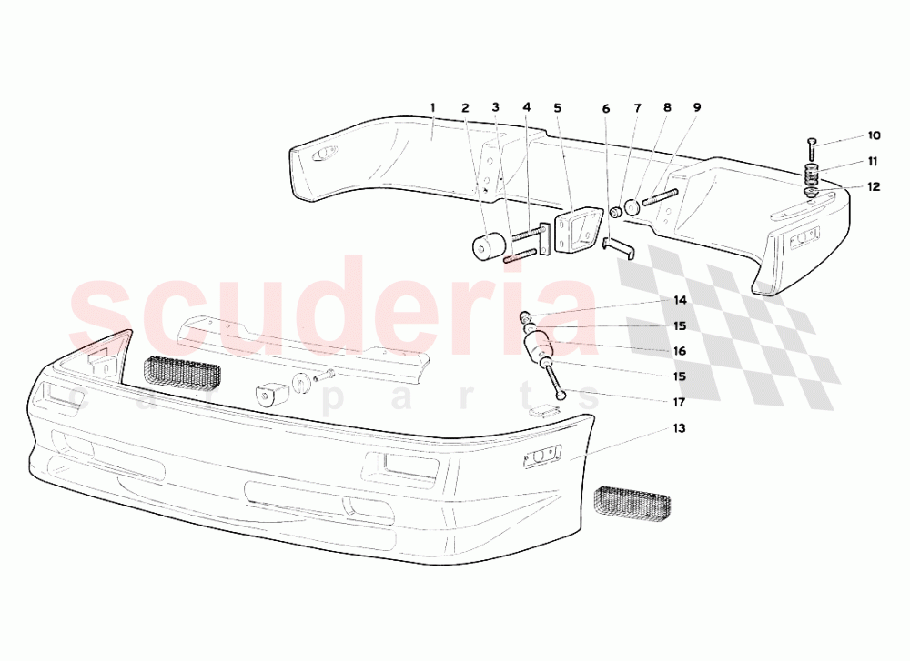Bumpers (Valid for USA and Canada - July 1999) of Lamborghini Lamborghini Diablo SV (1999)