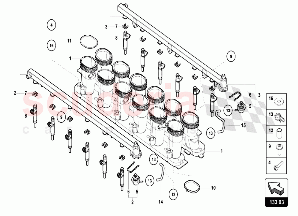 INTAKE MANIFOLD 2 of Lamborghini Lamborghini Aventador LP750 SV Coupe