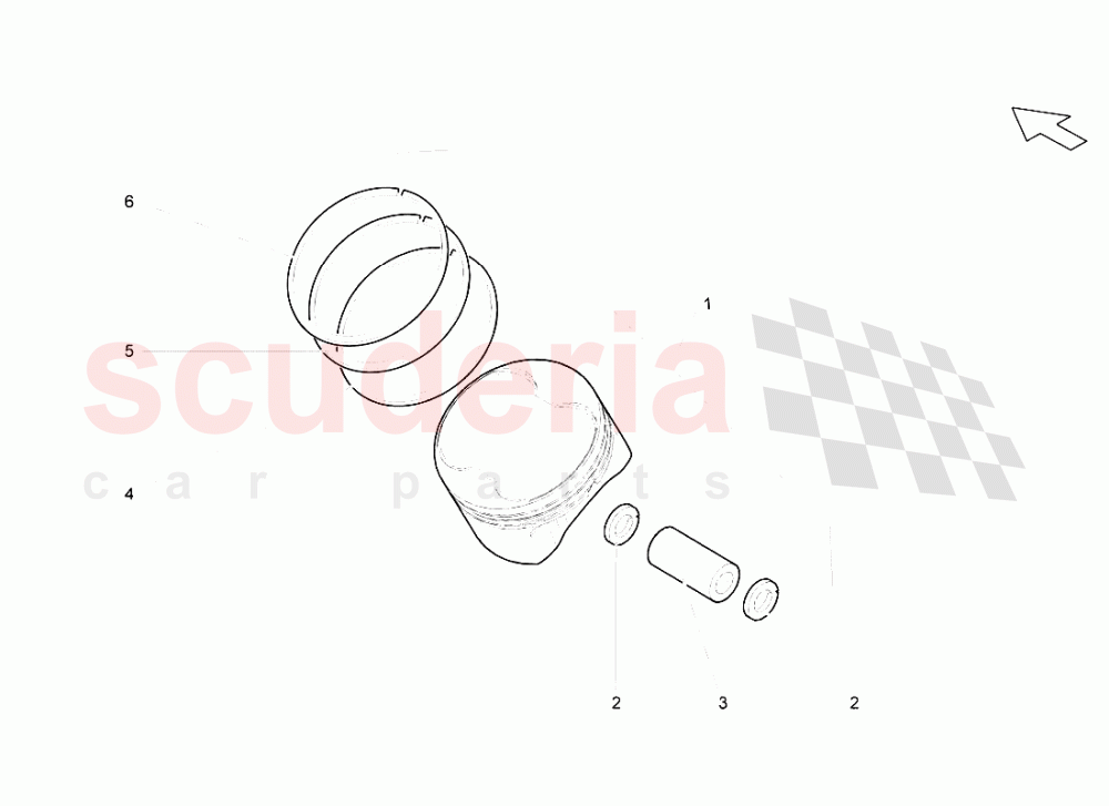 Pistons of Lamborghini Lamborghini Gallardo Spyder