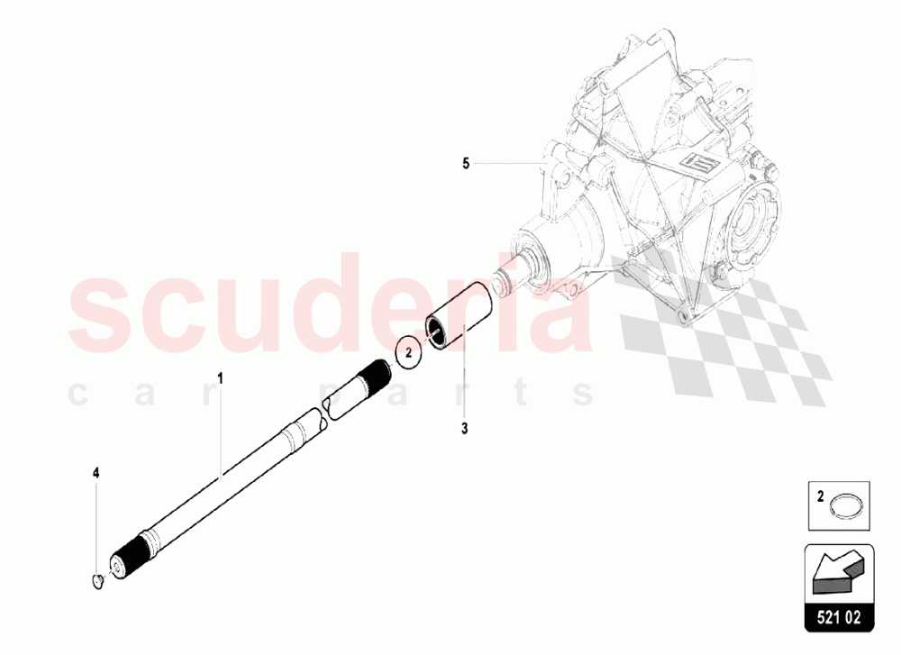 PROPELLER SHAFT 2 of Lamborghini Lamborghini Aventador LP750 SV Coupe