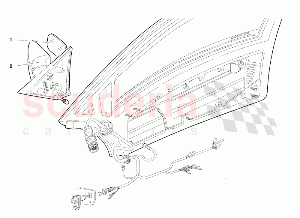 Doors (Valid for Australia - R.H.D. Version - April 1994) of Lamborghini Lamborghini Diablo VT (1993-1998)