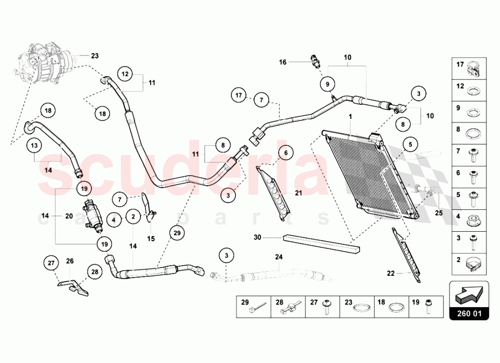 AIR CONDITIONING SYSTEM 1 of Lamborghini Lamborghini Aventador LP700 Roadster
