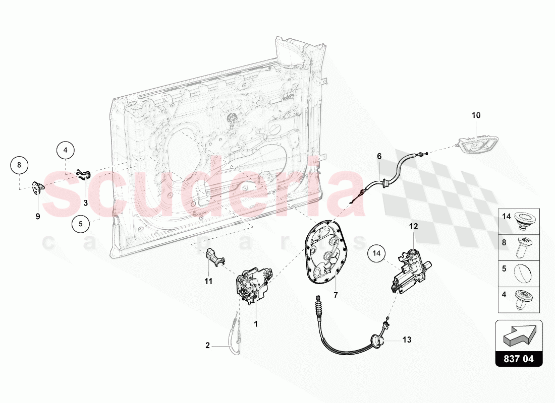 DOOR LOCK of Lamborghini Lamborghini Urus (2018-2019)