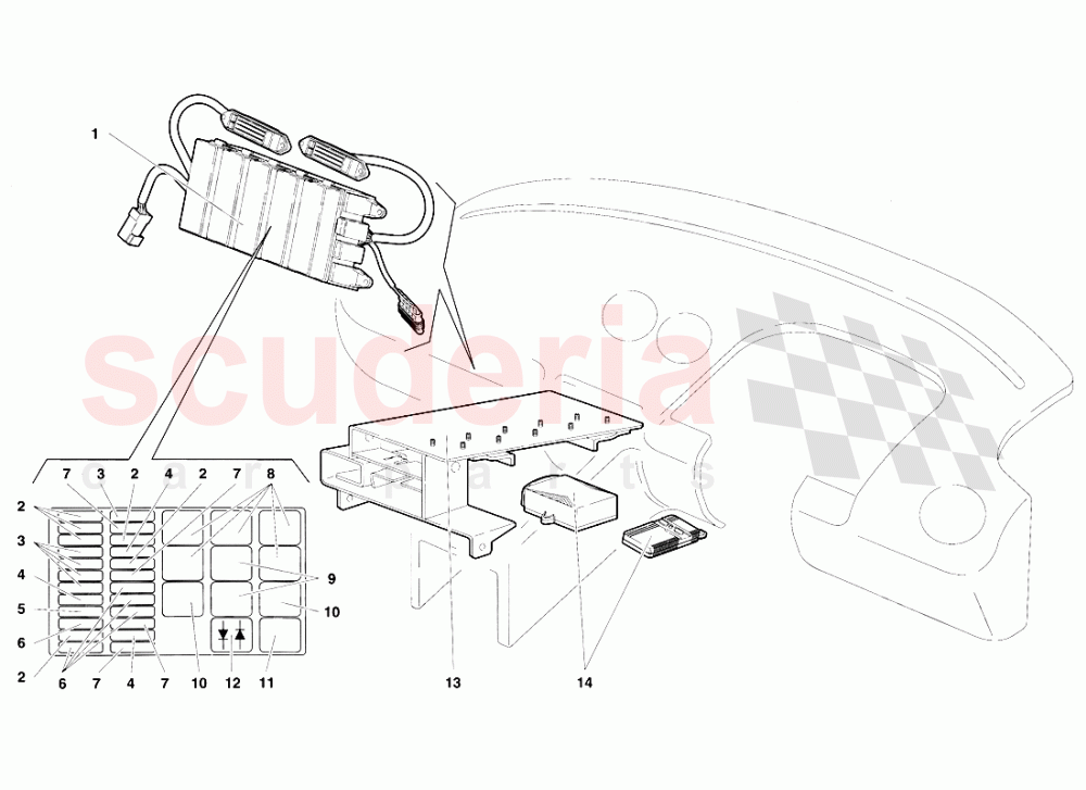 Electrical System (Valid for R.H.D. - March 1997) 3 of Lamborghini Lamborghini Diablo SV (1995-1997)