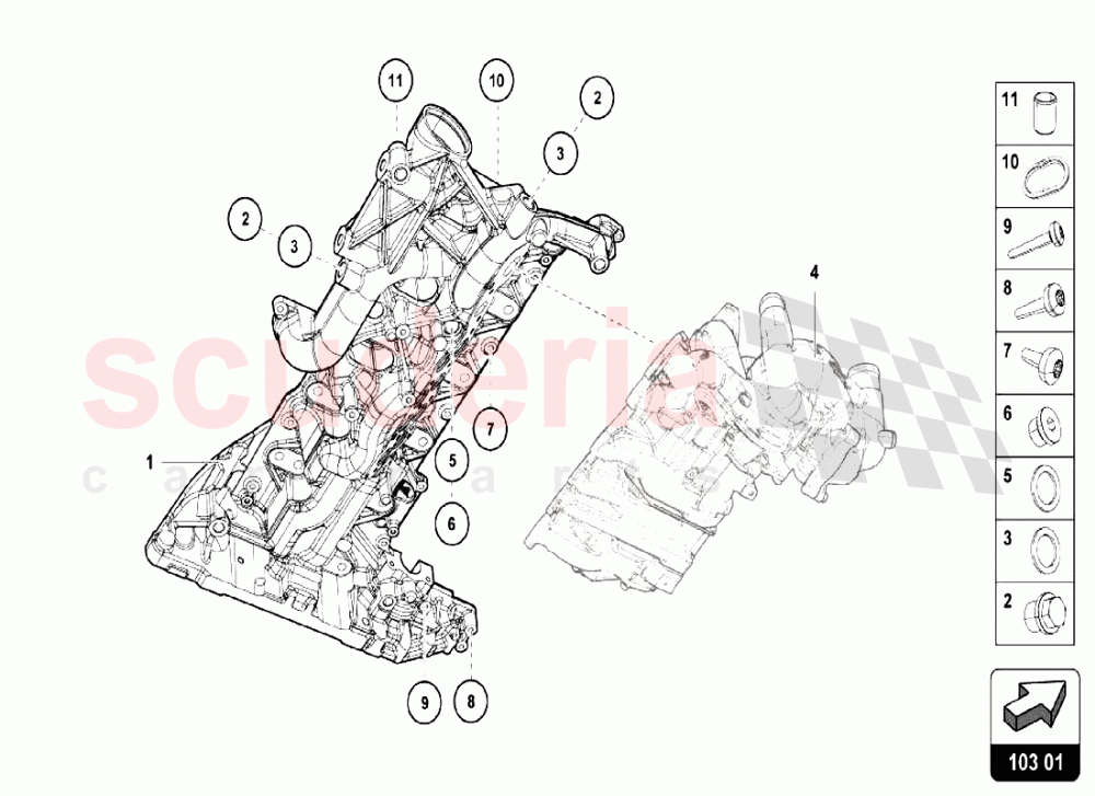 Oil Sump of Lamborghini Lamborghini Huracan LP580 Coupe