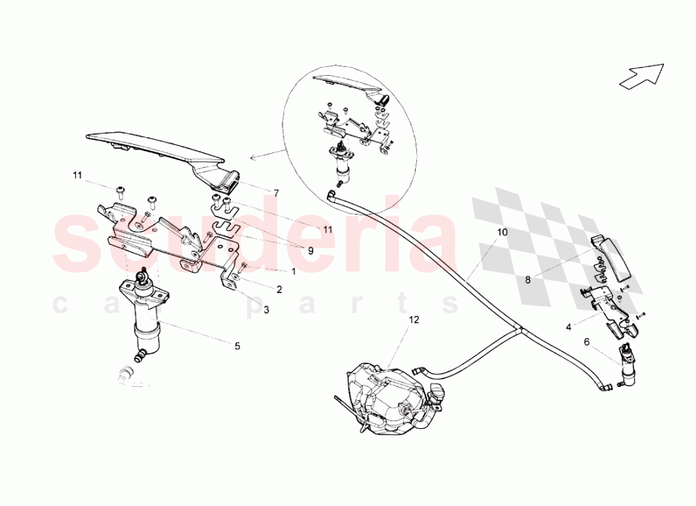 Headlight Washer of Lamborghini Lamborghini Gallardo Superleggera