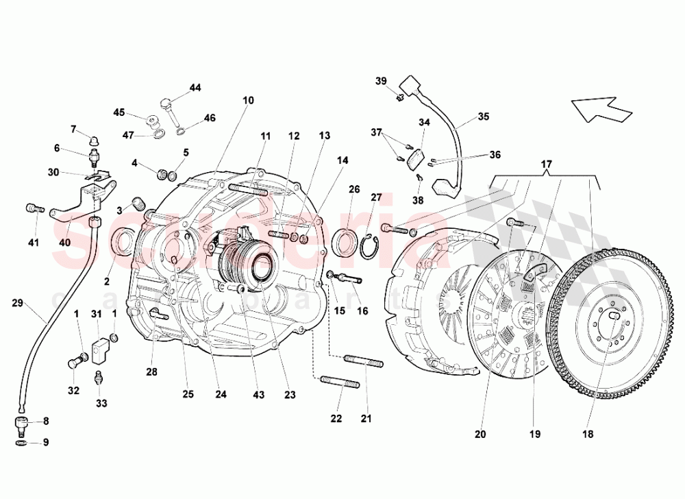 Clutch Ce-gear') of Lamborghini Lamborghini Murcielago LP640 Roadster