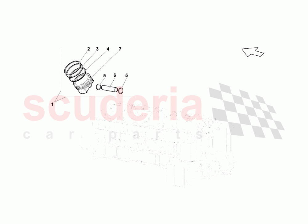 Pistons 1 of Lamborghini Lamborghini Murcielago LP640