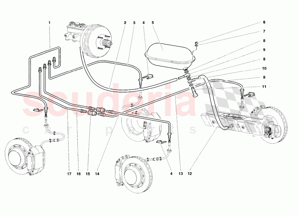 Brake System of Lamborghini Lamborghini Diablo VT Roadster (1998-2000)