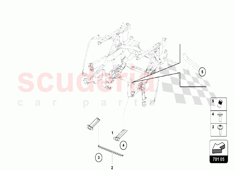 REAR FRAME ELEMENTS 3 of Lamborghini Lamborghini Aventador LP750 SV Coupe