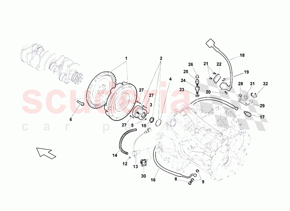 Clutch (e-gear) of Lamborghini Lamborghini Gallardo LP560 Coupe