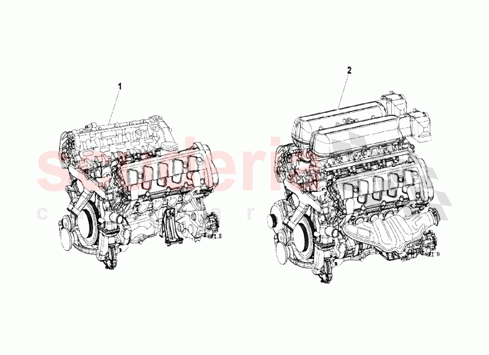 Engine Assembly of Lamborghini Lamborghini Gallardo LP550 Coupe