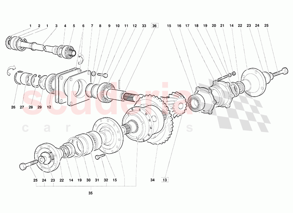 Differential (Valid for June 1992 Version) of Lamborghini Lamborghini Diablo (1990-1998)