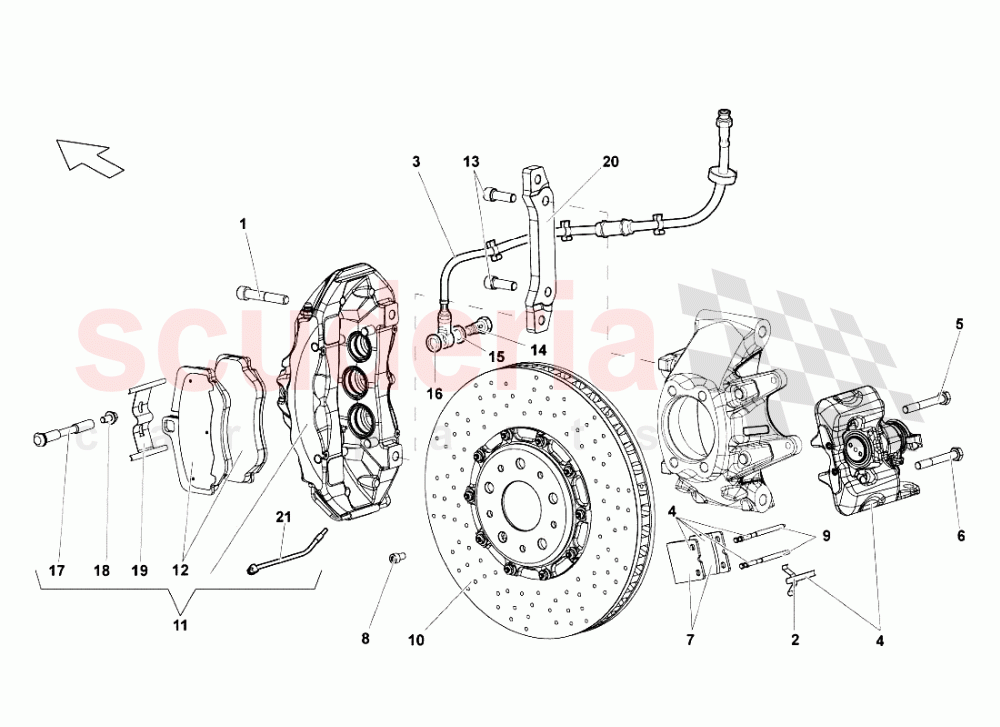 Rear Brakes - Carboceramic of Lamborghini Lamborghini Murcielago LP640