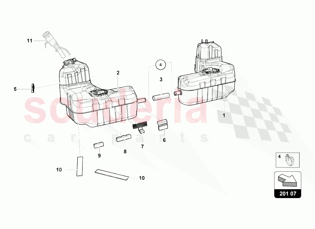 FUEL SUPPLY SYSTEM of Lamborghini Lamborghini Huracan Evo Coupe