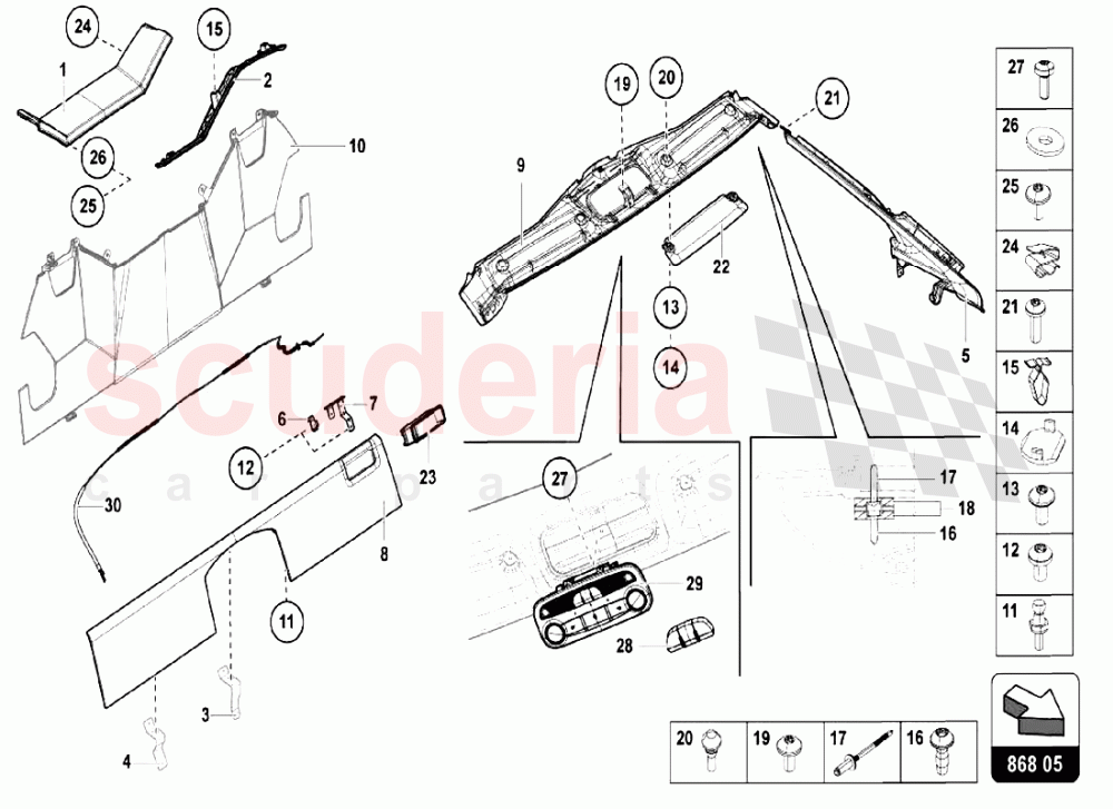 PASSENGER COMPARTMENT TRIMS 2 of Lamborghini Lamborghini Aventador LP750 SV Roadster
