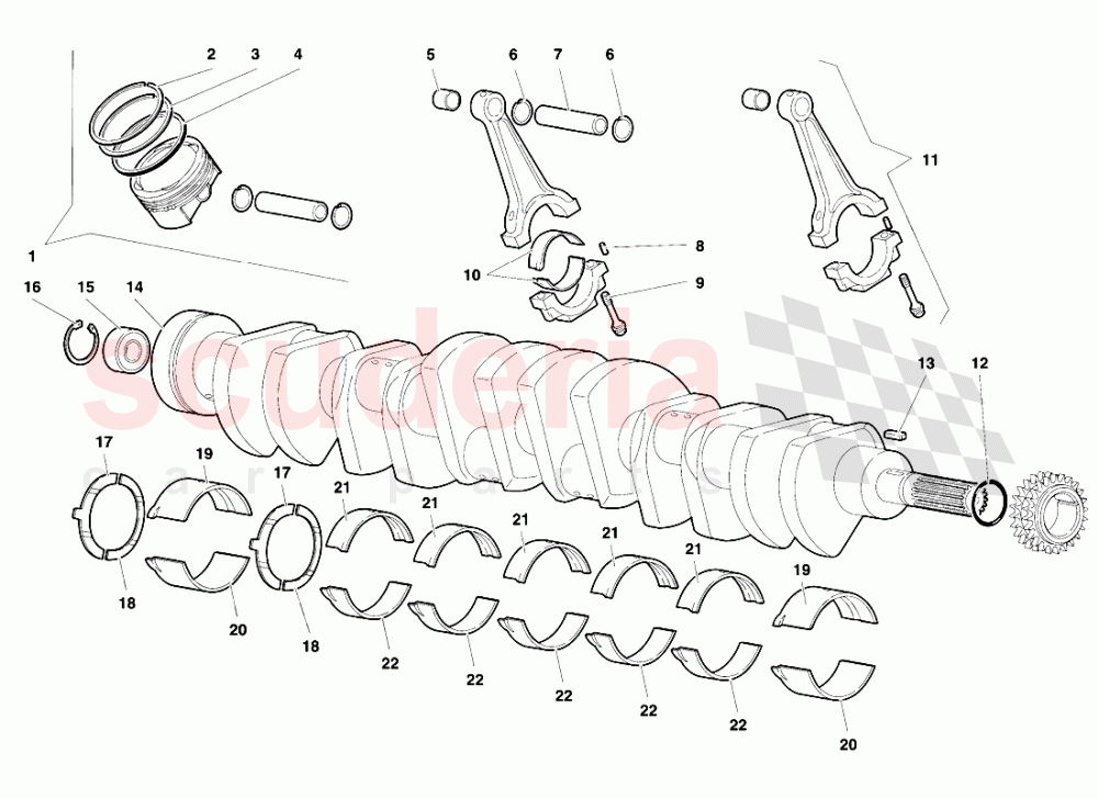 Crankgears of Lamborghini Lamborghini Diablo VT (1993-1998)