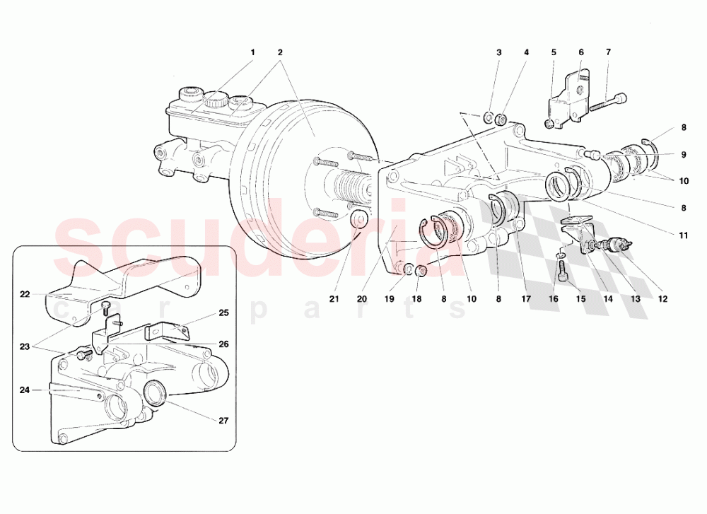 Pedal Mounting of Lamborghini Lamborghini Diablo VT Roadster (1998-2000)