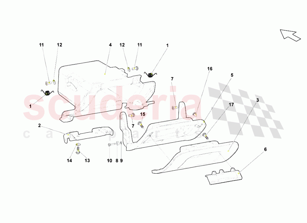 Driver Side Drawer of Lamborghini Lamborghini Gallardo (2008)