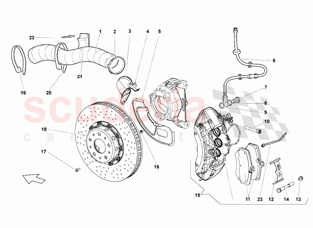 FRONT BRAKES - CARBOCERAMIC of Lamborghini Lamborghini Murcielago