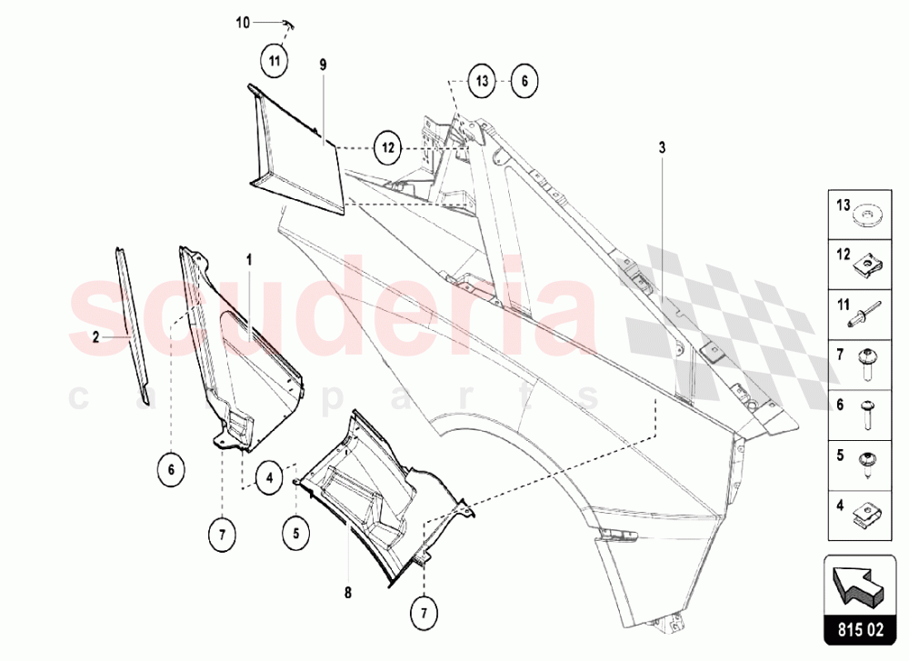 Air Conveyor - Air Intake Trim Plate of Lamborghini Lamborghini Aventador LP740 S