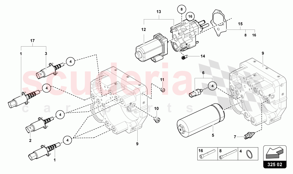HYDRAULICS CONTROL UNIT of Lamborghini Lamborghini Aventador LP780 Ultimae