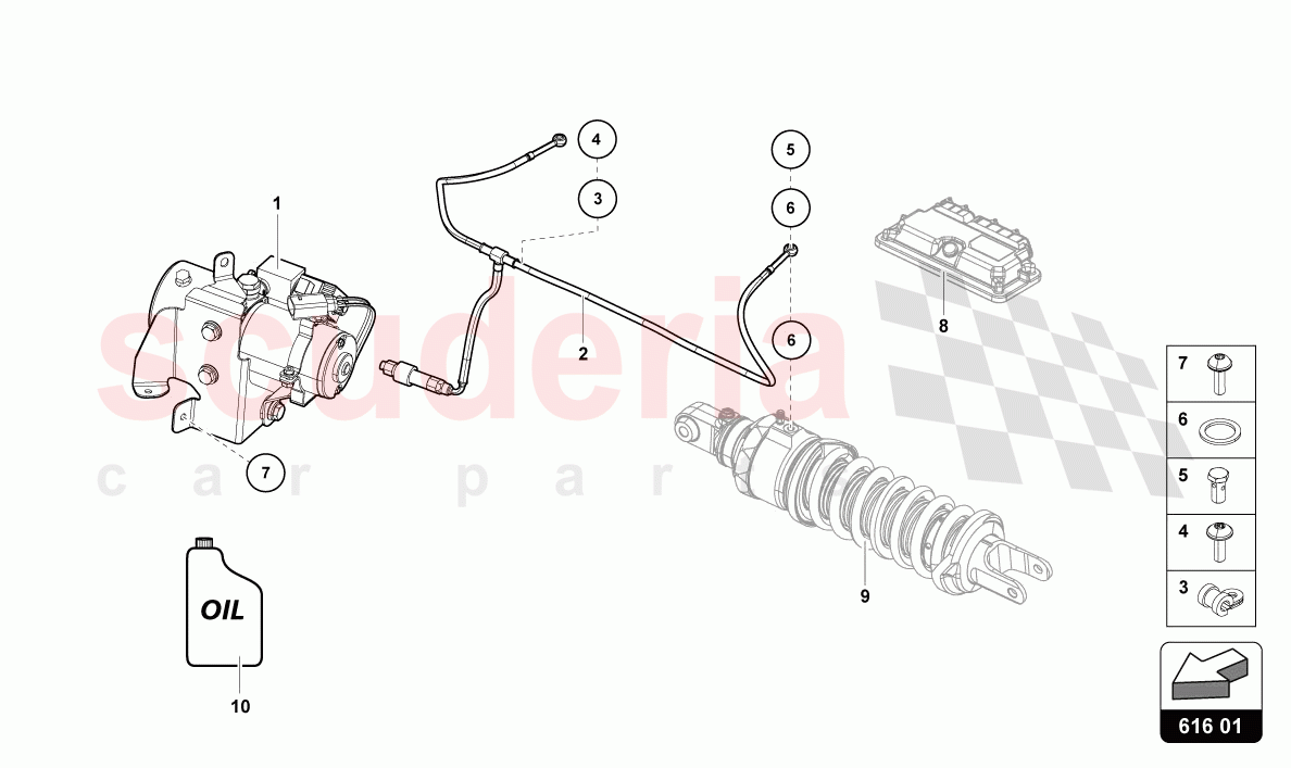 LIFTING DEVICE of Lamborghini Lamborghini Aventador LP780 Ultimae