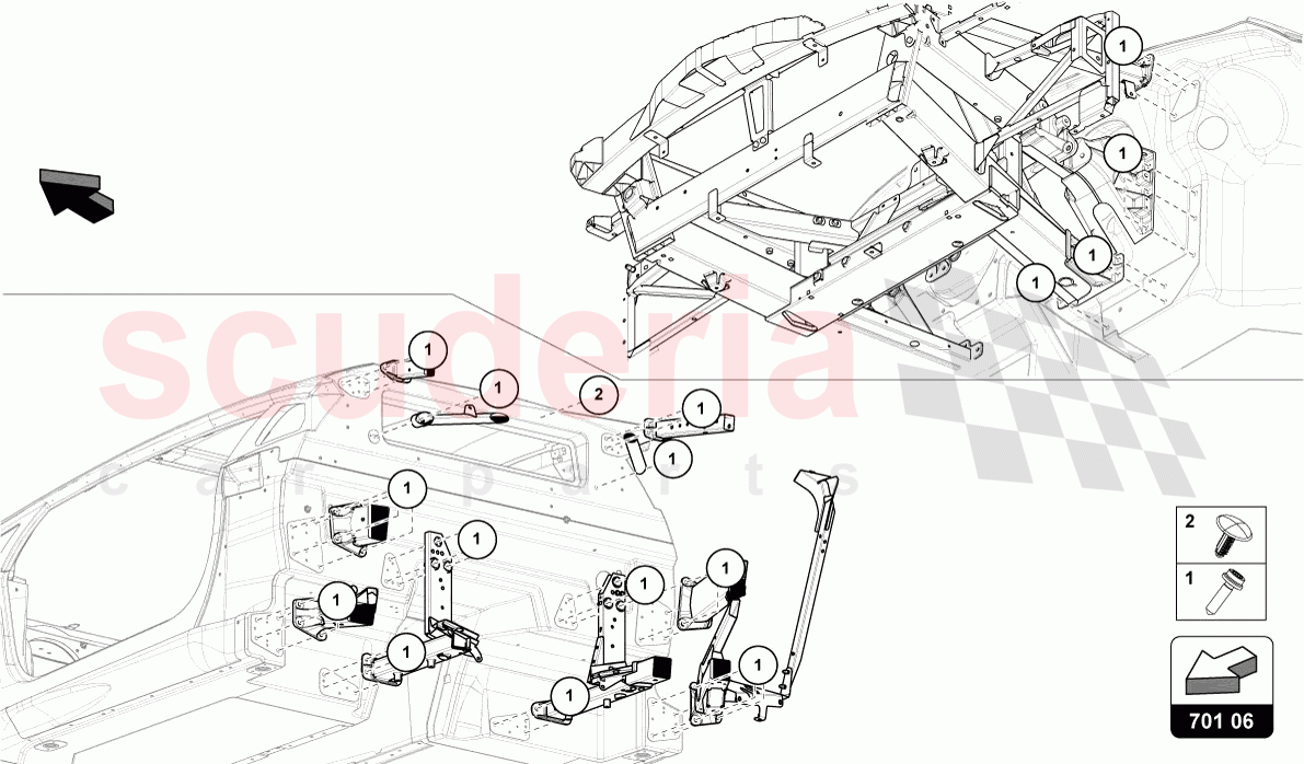 FASTENERS of Lamborghini Lamborghini Aventador LP780 Ultimae