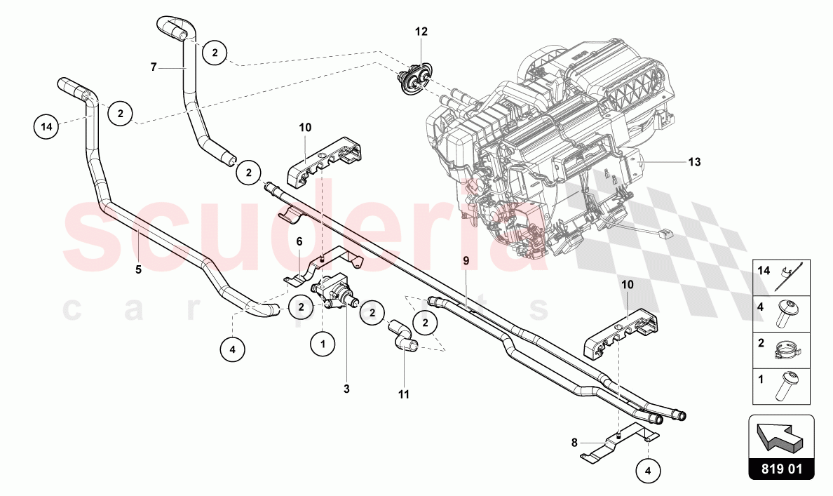 HEATING, AIR COND. SYSTEM of Lamborghini Lamborghini Aventador LP780 Ultimae