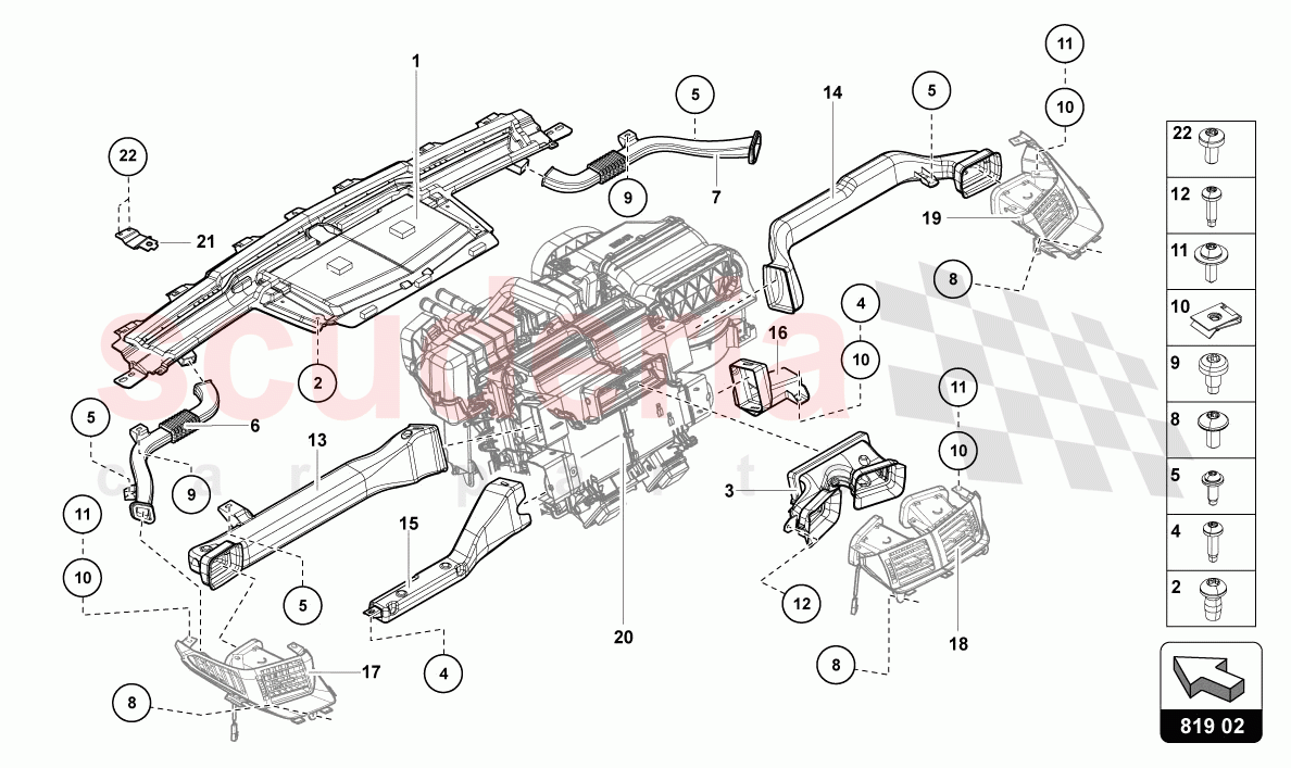 AIR GUIDE CHANNEL of Lamborghini Lamborghini Aventador LP780 Ultimae