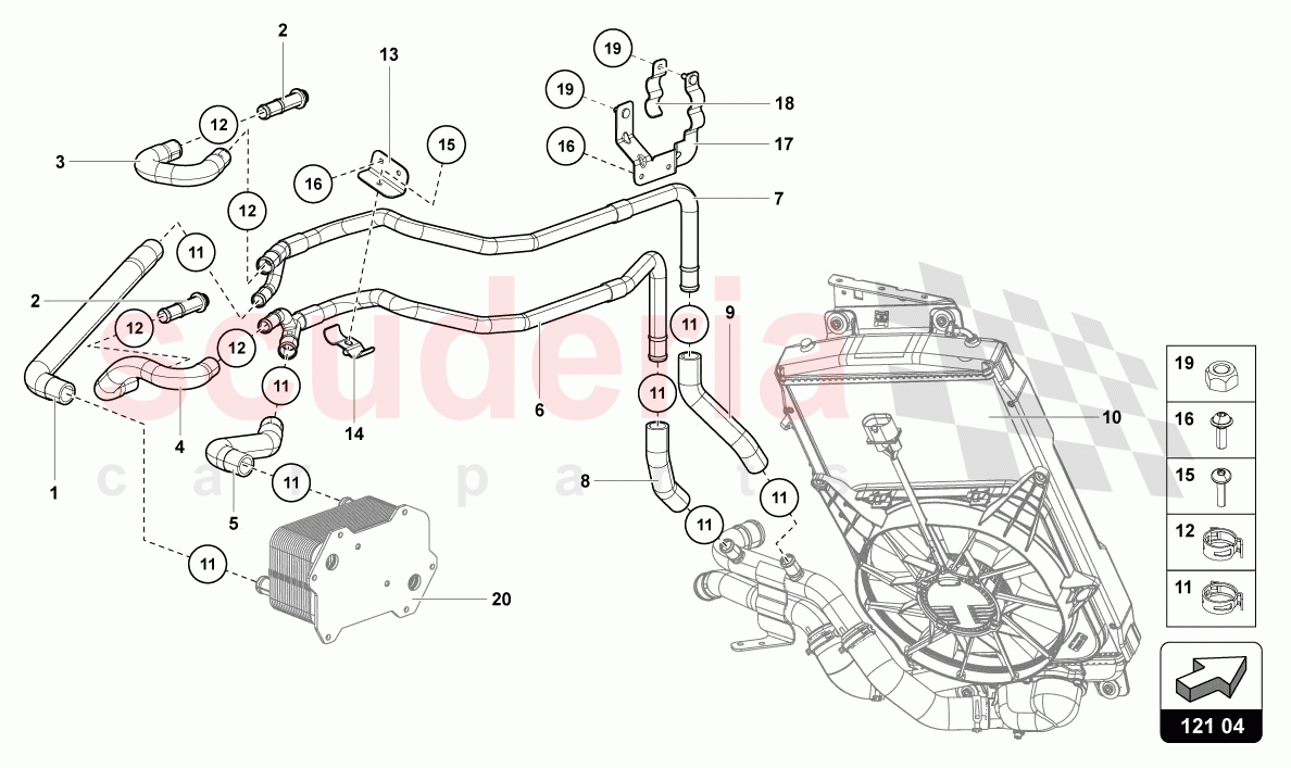 COOLING SYSTEM of Lamborghini Lamborghini Aventador LP780 Ultimae Roadster
