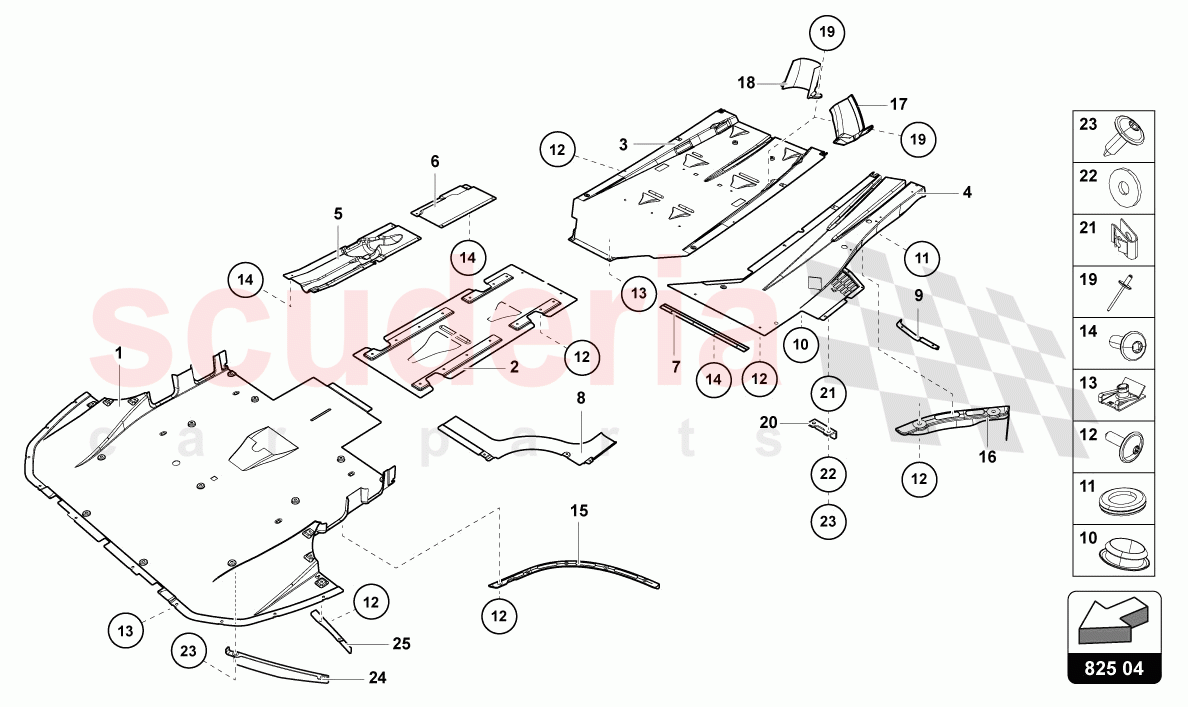 TRIM PANEL FOR FRAME LOWER SECTION of Lamborghini Lamborghini Aventador LP780 Ultimae Roadster