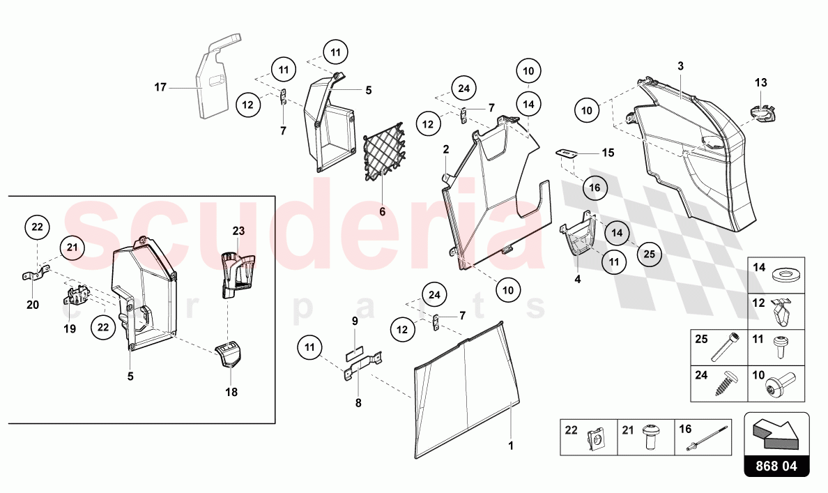 REAR PANEL TRIM of Lamborghini Lamborghini Aventador LP780 Ultimae Roadster