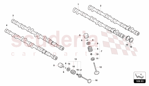 CAMSHAFT of Lamborghini Lamborghini Revuelto Coupe