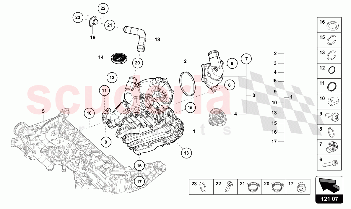 OIL PUMP of Lamborghini Lamborghini Huracan Evo Spyder 2WD