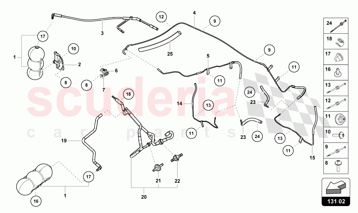VACUUM SYSTEM of Lamborghini Lamborghini Huracan Evo Spyder 2WD