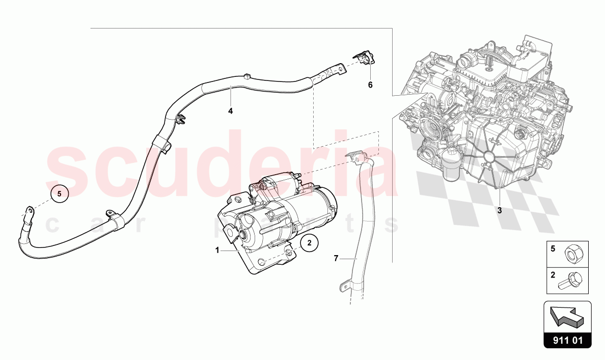 STARTER of Lamborghini Lamborghini Huracan Evo Spyder 2WD
