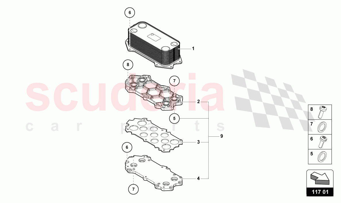 GEAR OIL COOLER of Lamborghini Lamborghini Huracan STO